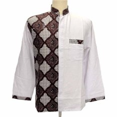 Grosiryogya Baju Koko Batik Lengan Panjang 1-Kmj6028-Putih