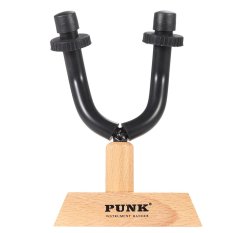 Guitar Wall Mount Hanger Metal Rack Hook W/ Rubber Sheath Wooden Base for Guitar Bass Violin Mandolin Ukulele Instrument Easy to Install Outdoorfree - INTL