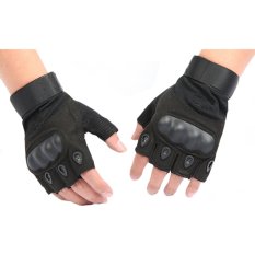 Half Finger Skid Motion Microfiber Wear Silica gel Fitness Tactical Sarung tangan Gloves (Intl)