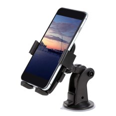 Happycat New Car Windshield Suction Cup Adjustable Rotating Stand Mount Holder For All Phone (Black ) (Approx. 11x7cm/4.29x2.73inch )