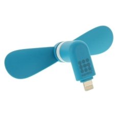 HAWEEL 3.5 inch Fashion Portable 8 Pin USB Phone Mini Fan with Two Leaves for iPhone 6 and 6 Plus / iPhone 5 and 5S / iPad Air(Blue) (Intl)
