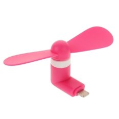 HAWEEL 3.5 inch Fashion Portable 8 Pin USB Phone Mini Fan with Two Leaves for iPhone 6 and 6 Plus / iPhone 5 and 5S / iPad Air(Magenta) (Intl)