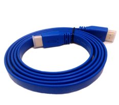 HDMI Kabel Flat 1.5 Meter Versi 1.4 - Biru