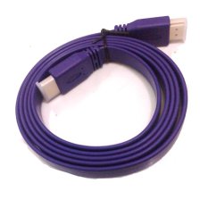 HDMI Kabel Flat 1.5 Meter Versi 1.4 - Ungu