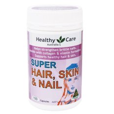 Healthy Care Super Hair Skin & Nails - Biotin - 100 Capsules