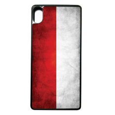 Heavencase Soft Case Sony Xperia XA / XA Dual Motif Bendera Indonesia Casing Cover - Hitam