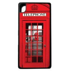 Heavencase Soft Case Sony Xperia Z5 Premium / Dual Motif Red Phone Box Casing Cover - Hitam