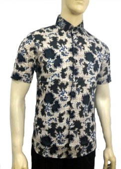 pria tulis baju batik Pria A7740 Batik Jeans Batik Baju Slimfit Herman Fashion Kemeja Muslim
