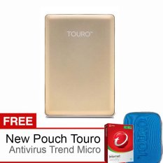 Hitachi HGST Touro S 1TB 7200RPM - Gold + Free New Pouch Touro + Antivirus Trend Micro