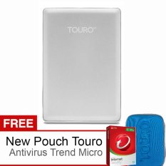 Hitachi HGST Touro S 1TB 7200RPM - Silver + Free New Pouch Touro + Antivirus Trend Micro