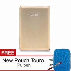 Hitachi Touro S 500GB 7200RPM - Gold + Free New Pouch Touro & Pen
