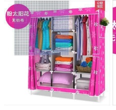 Home-Klik Lemari Baju 3 Sisi - Pink