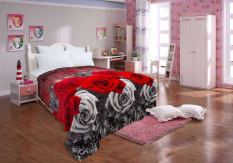 Home-Klik Selimut Bulu Halus Black Rose - Size 180 x 200cm
