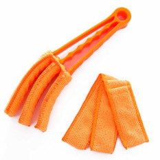 Home Office Microfiber Multi-functional Soft Window Shades Blinds Shutter Air Conditioning Outlet Dust Cleaning Brush Cleaner Orange - Intl