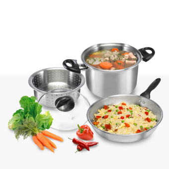 homecook cookware set stainless steel wajan homecook cookware set stainless steel wajan