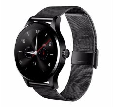 Hot LEMFO K88H Bluetooth Smart Watch Classic Health Metal Smartwatch Heart Rate Monitor for Android ISO Phone Remote Camera Black - Intl