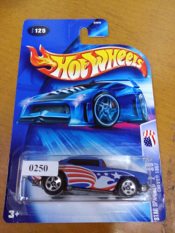 Hot Wheels - Chevy 1957 Blue Tampo Amerika Kartu Lama