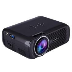 huaxian 1000 Lumens LCD LED Mini Projector 1080P HD Home Cinema Theater Projector (Black, US Plug)
