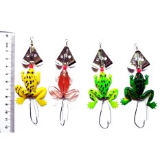 HuoLaLa Silica Gel Frog Lure Bass Crank Bait Tackle Hooks Soft Shiny Brand New 9Cm 1Pcs (Intl)