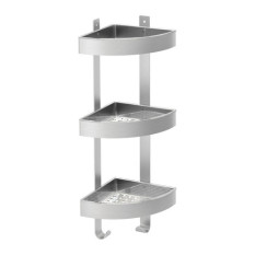 IKEA Grundtal - Rak Dinding Sudut Kamar Mandi, Baja Tahan Karat - Silver