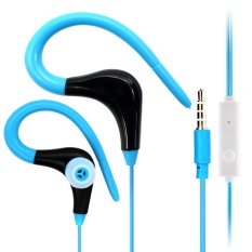 In-Ear Wired Sports Earphone Headset with Microphone for MP3 Mobile Phone(Blue) (Intl)