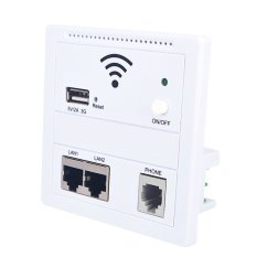 Indoor Wall Mounted Wireless WiFi AP Bridge Signal Repeater WiFi Range Extender Router with 5V 2A USB Charging Port White - Intl