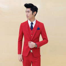 Jaket Kulit - Jas Pria Color Trendy Style - Merah