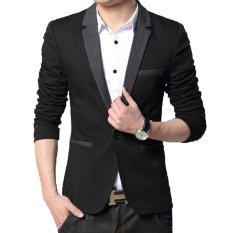 Jaket Kulit - Jas Pria Slim Fit Desain List