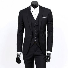 Jaket Kulit - Jas Pria Trend BlackSuit - Hitam