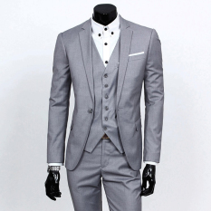 Jaket Kulit - Jas Pria Trend LightGrey - Abu-Abu