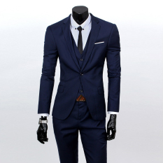 Jaket Kulit - Jas Pria Trend MidnightBlue - Biru Dongker