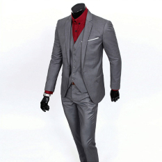 Jaket Kulit - Setelan Jas Pria Style Performance - Grey