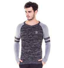 Java Seven NEG 588 Sweater Rajut Pria Rajut Bagus (Hitam Kom)
