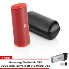 JBL Flip 2 - Red + Free Samsung Flashdisk OTG 32GB Dual Drive USB 3.0 Micro USB
