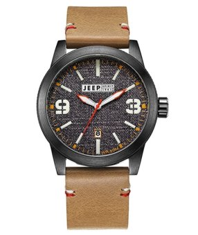 jeep jps70304 jam tangan pria spirit kulit coklat jeep jps70304 jam tangan pria spirit kulit coklat