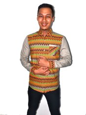 JesThink. Kemeja Pria Lengan Panjang Kombinasi Batik Printing 09