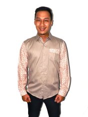 JesThink. Kemeja Pria Lengan Panjang Kombinasi Batik Printing 15