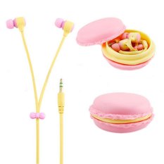 Jetting Buy Macarons Design In-Ear Headset for Phones PC MP3/4 (Pink) - Intl