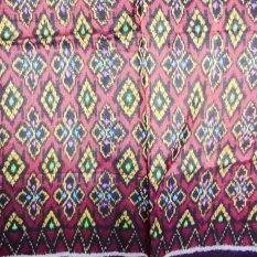 Kain Indonesia - Endek Bintang Kurung A048 Wastra 200 x 103 cm - Hitam