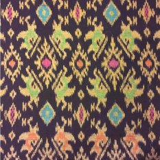 Kain Indonesia - Endek Gringsing Cempaka A032 Wastra 200 x 103 cm - Hitam