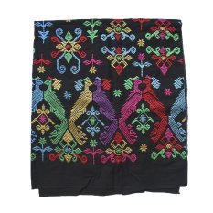 Kain Indonesia Katun Bordir Songket A226_Wastra Hitam 200 x 110 cm