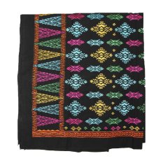 Kain Indonesia Katun Bordir Songket A229_Wastra Hitam 200 x 110 cm
