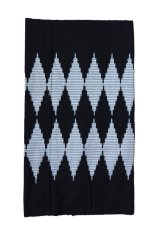 Kain Indonesia - Rangrang Hitam Perak A168 Wastra 200 x 60 cm - Hitam