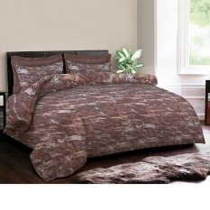 King Rabbit - Bed Cover & Set Seprei Motif Croco Coklat