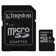 Kingston microSDHC High Capacity Micro Secure Digital Card UHS-I Class 10 45MB/s 16GB - SDC10G2/16GB - Hitam