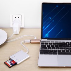 KKMOON Reversible USB 3.1 Type C to USB 3.0 HUB & USB-C Charging Port Adapter 14.5V/1.5A for MacBook 12