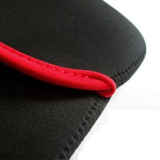 kobwa Reversable Neoprene Notebook Laptop Sleeve Cover Case for 15 Inch Asus Dell HP Notebook,Black and Red (Intl)