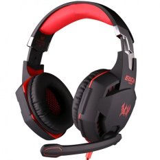 KOTION EACH G2100 Professional 3.5mm LED PC Gaming Bass Stereo Noise Isolation Vibration Headset With Mic Volume Control HiFi Driver For Laptop Computer Skype Online Chatting(Black & Red) - INTL