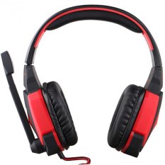 KOTION EACH G4000 Gaming Headset USB Stereo LED Lighting Over-Ear Gaming Headphone Hi-fi Surround Noise Cancelling Earphones with Microphone and Volume Control for Mac PC Laptop Computer Games(Red & Black) - INTL
