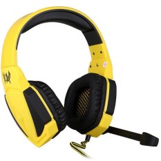 KOTION EACH G4000 Gaming Headset USB Stereo LED Lighting Over-Ear Gaming Headphone Hi-fi Surround Noise Cancelling Earphones with Microphone and Volume Control for Mac PC Laptop Computer Games (Yellow & Black) - INTL
